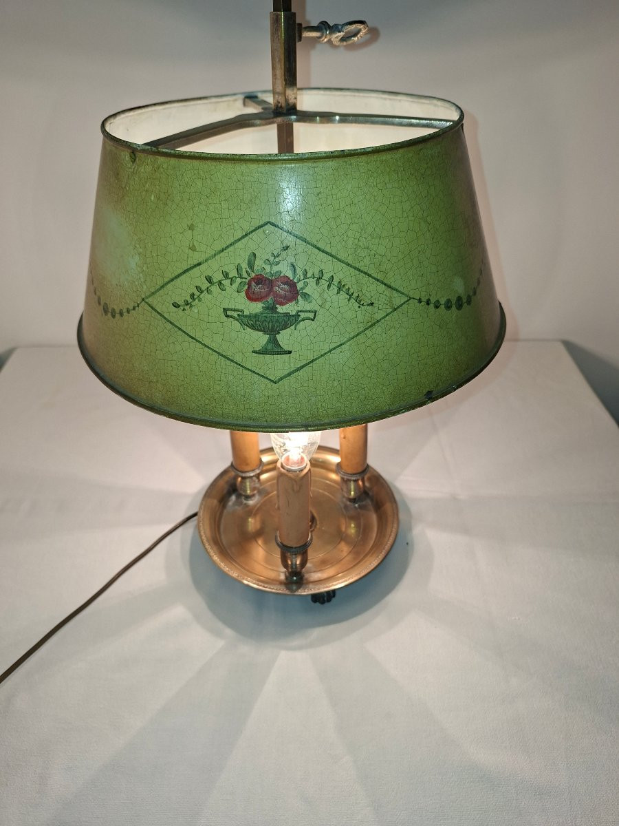 Lampe Bouillotte à 3 lumières en Bronze Argenté -photo-5