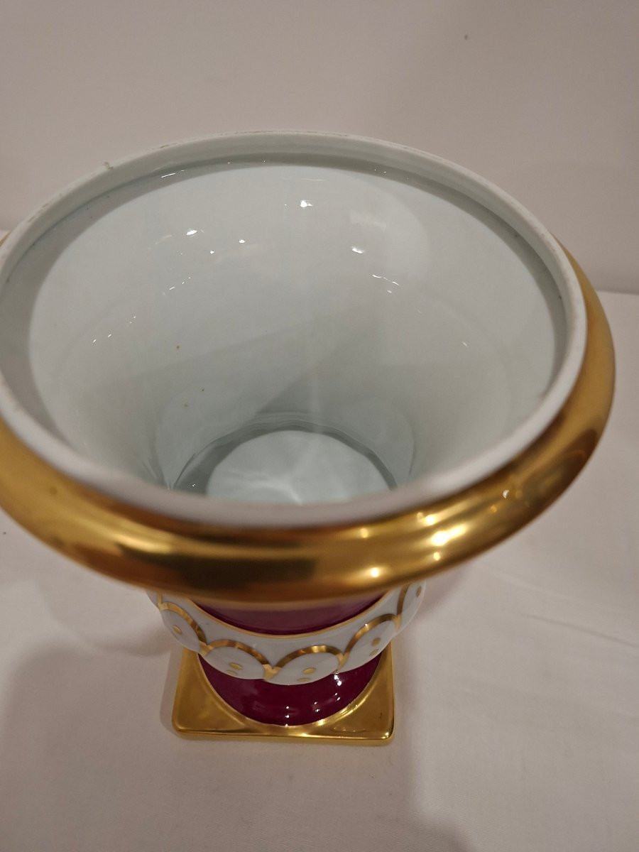 Medici Vase In Limoges Porcelain -photo-2