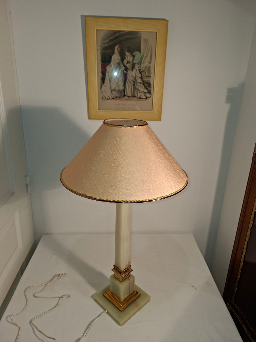 Lampe Onyx et Bronze