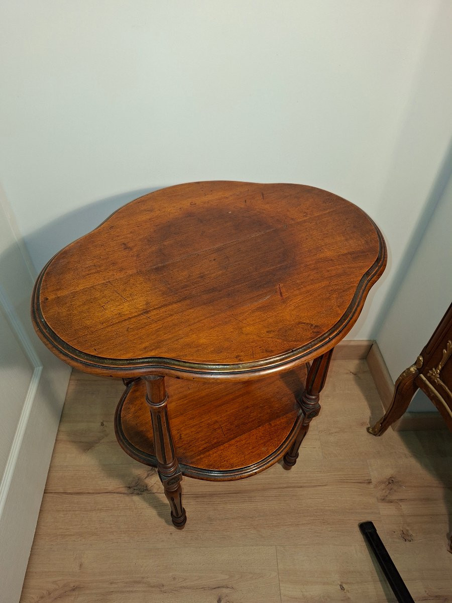 Selette/guéridon/Bout de Canapé en Merisier -photo-3