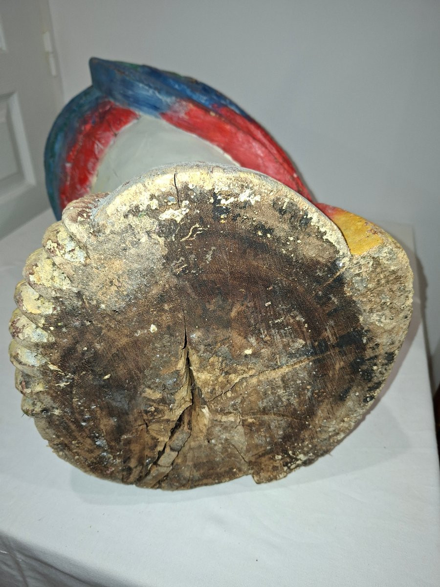 Ara Parrot In Molave Wood, Polychrome Painted -photo-4