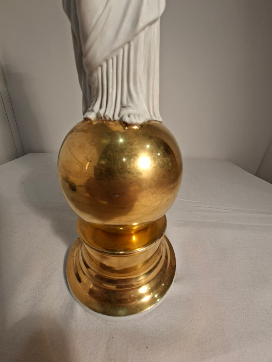 Virgin And Child In Biscuit Porcelain From Paris-photo-2