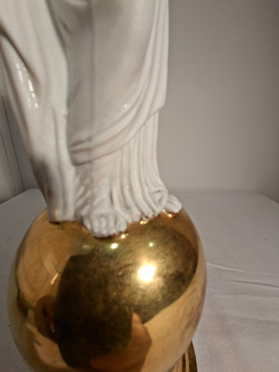 Virgin And Child In Biscuit Porcelain From Paris-photo-6