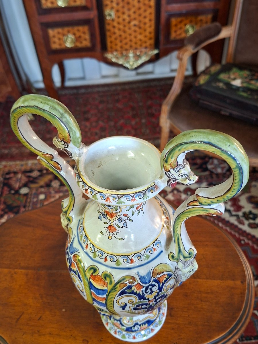 Vase/Amphore à Deux Anses de Desvres -photo-1