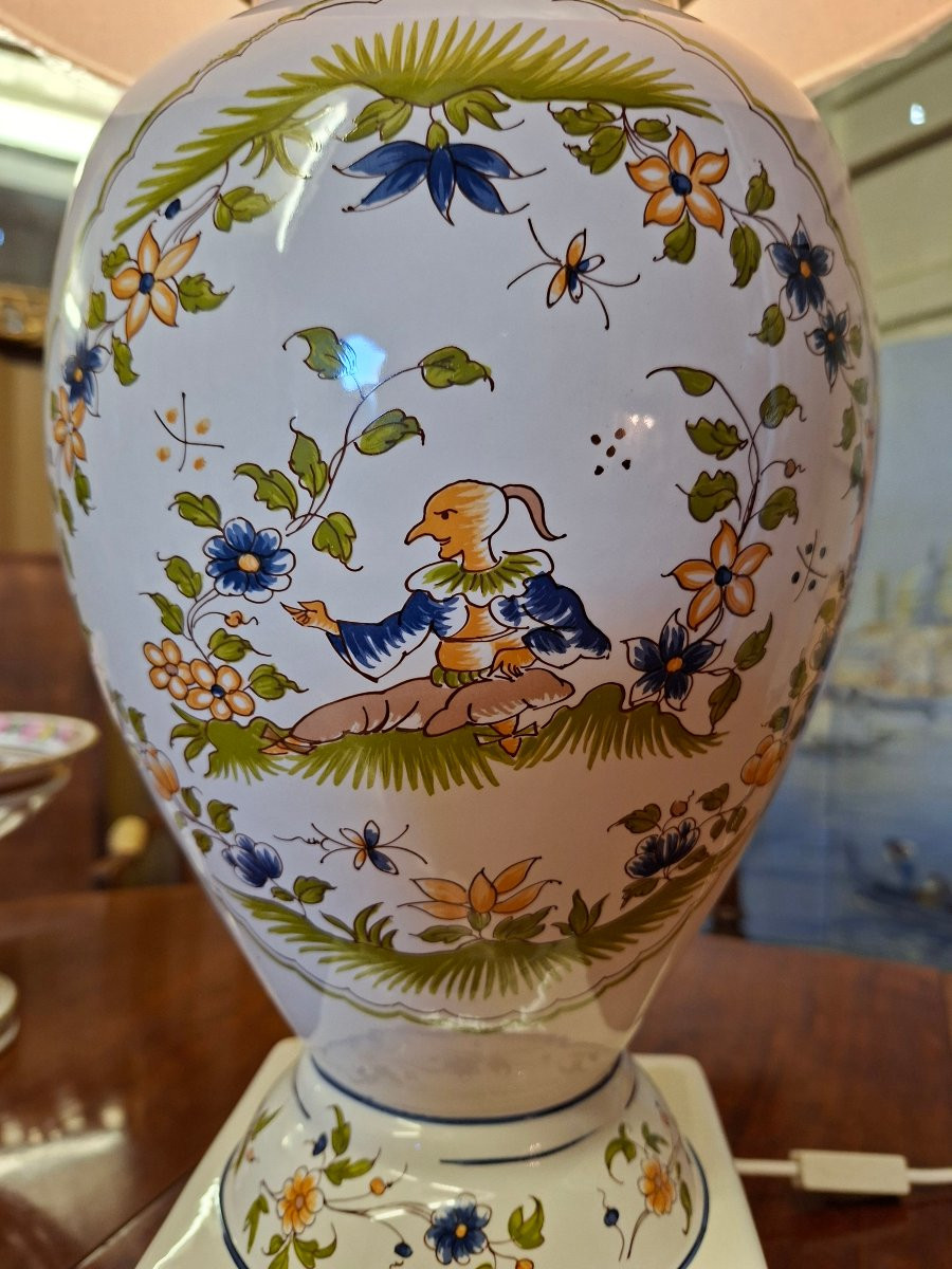  Importante Lampe de Moustiers en  Céramique -photo-2