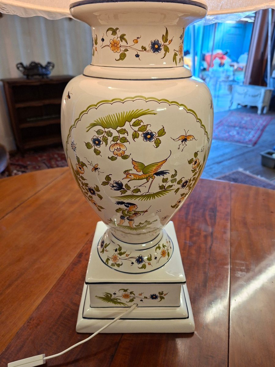  Importante Lampe de Moustiers en  Céramique -photo-1