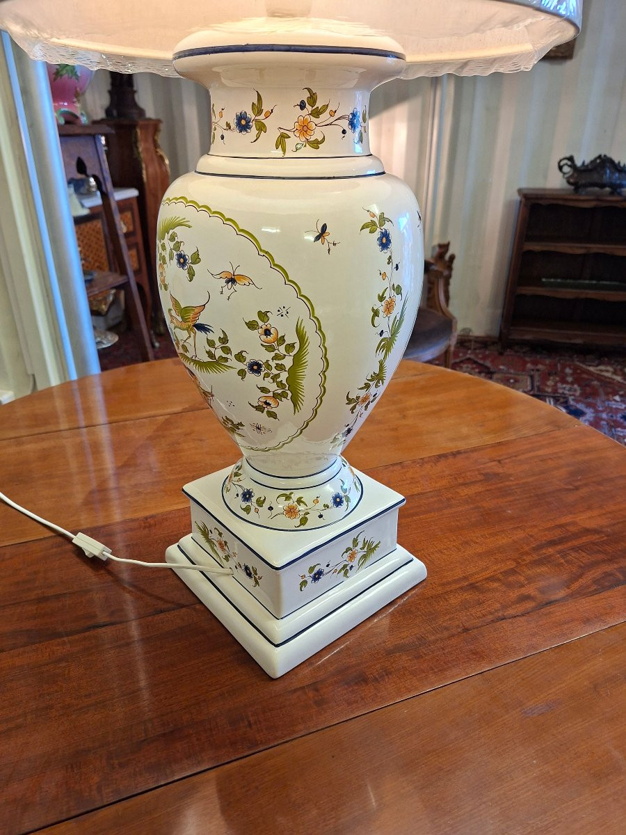  Importante Lampe de Moustiers en  Céramique -photo-3