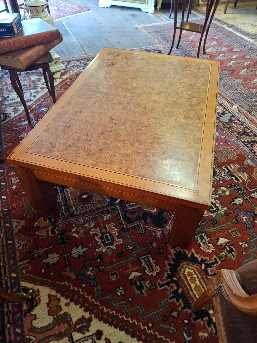 Low Table In Burl Veneer-photo-2