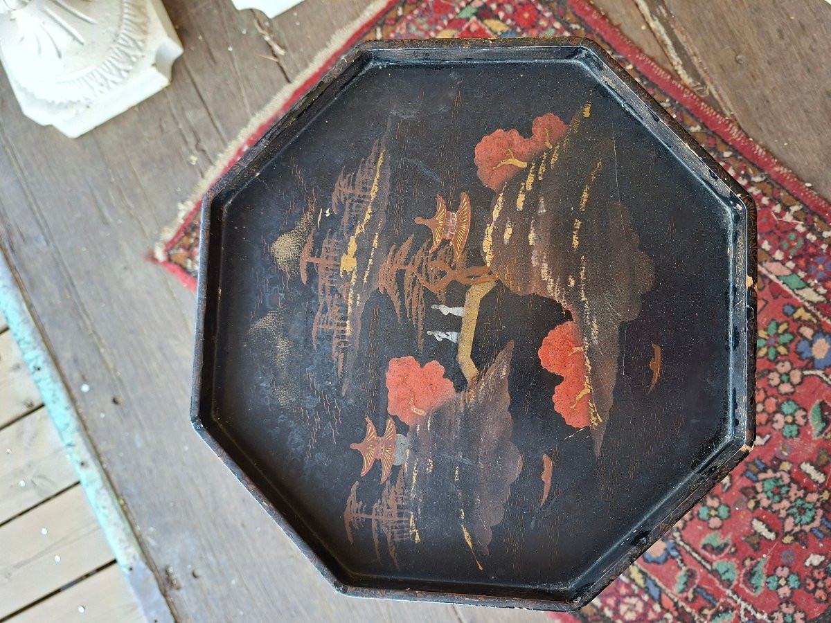 Sellette Octogonale à Décors Japonisant -photo-4