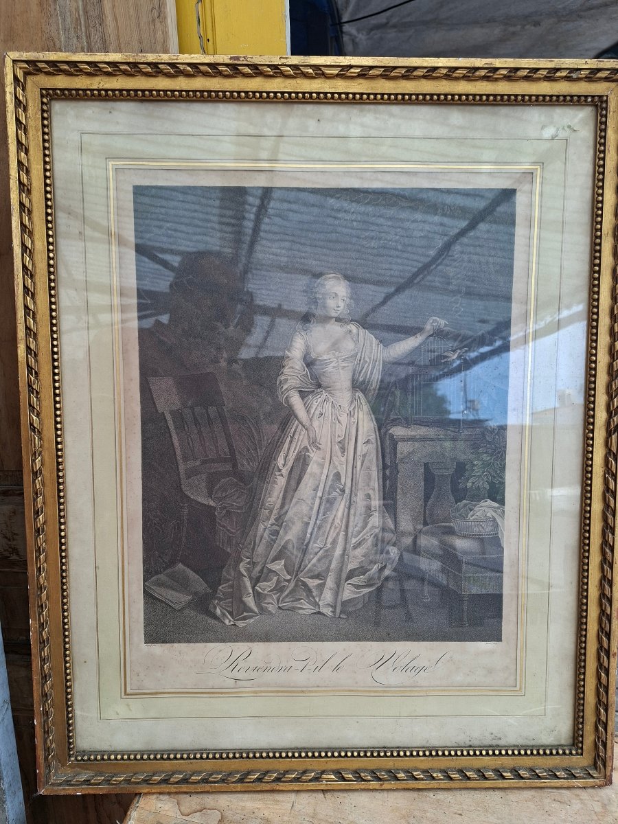 Lithographie d'une Dame Élégante époque 19ieme-photo-3