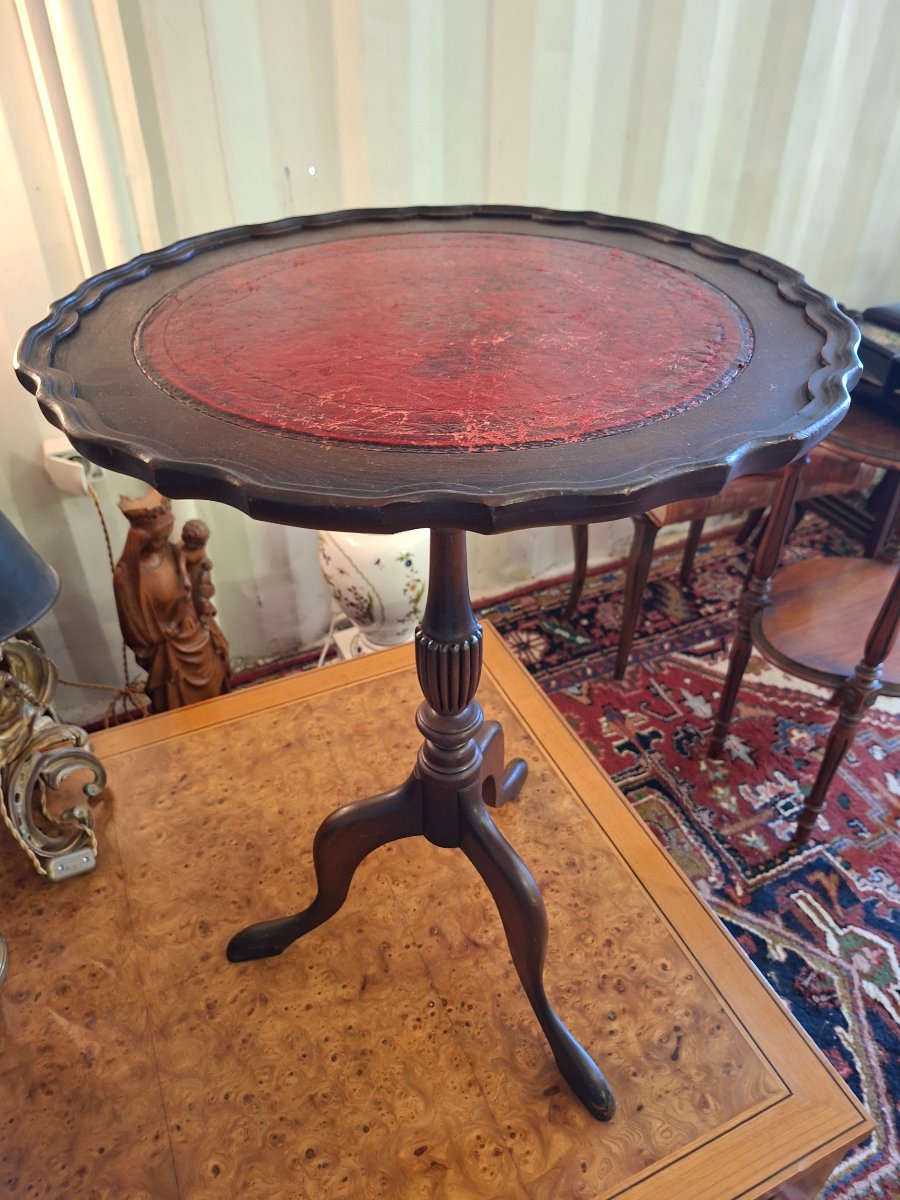 Grand Guéridon/Table d 'Appoint de style Anglais en Acajou