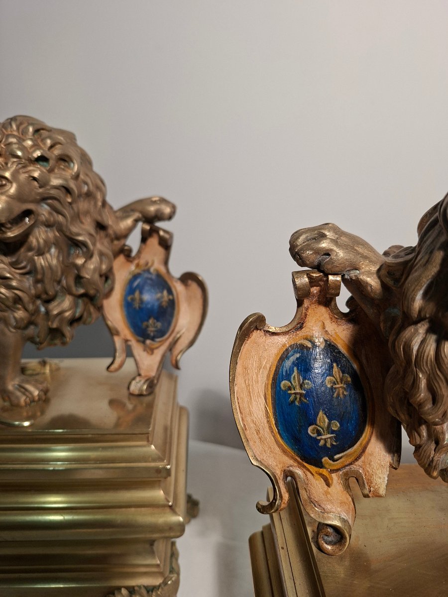  Gilded Bronze Lions -photo-2