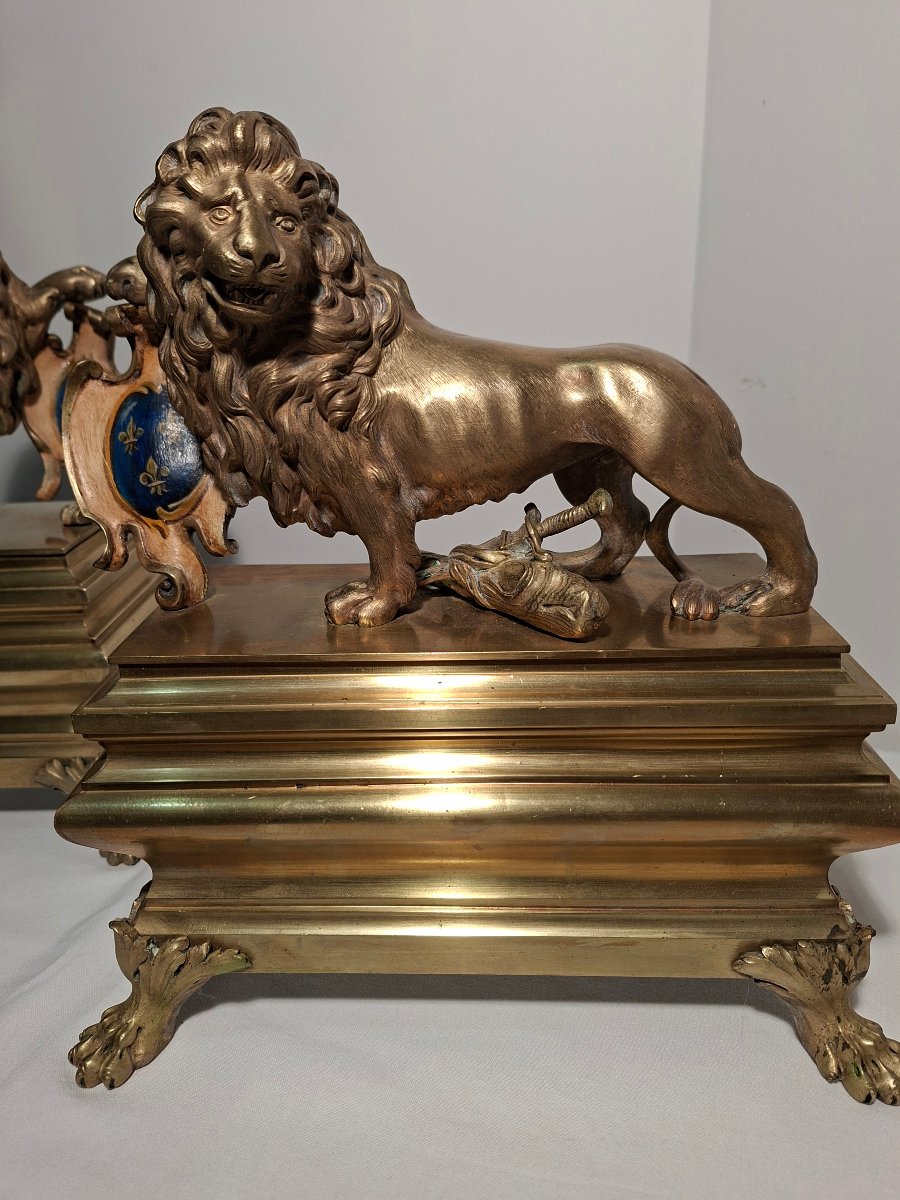  Gilded Bronze Lions -photo-3