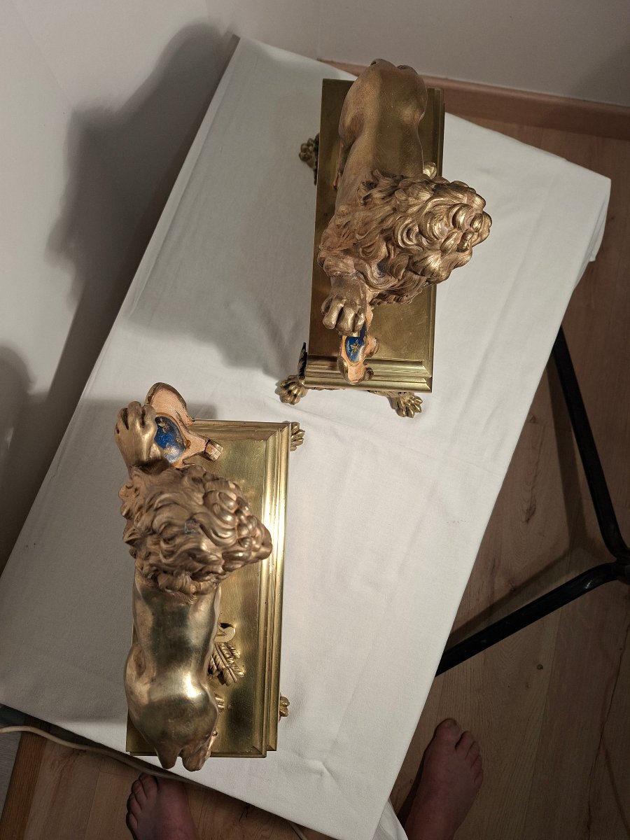  Gilded Bronze Lions -photo-1