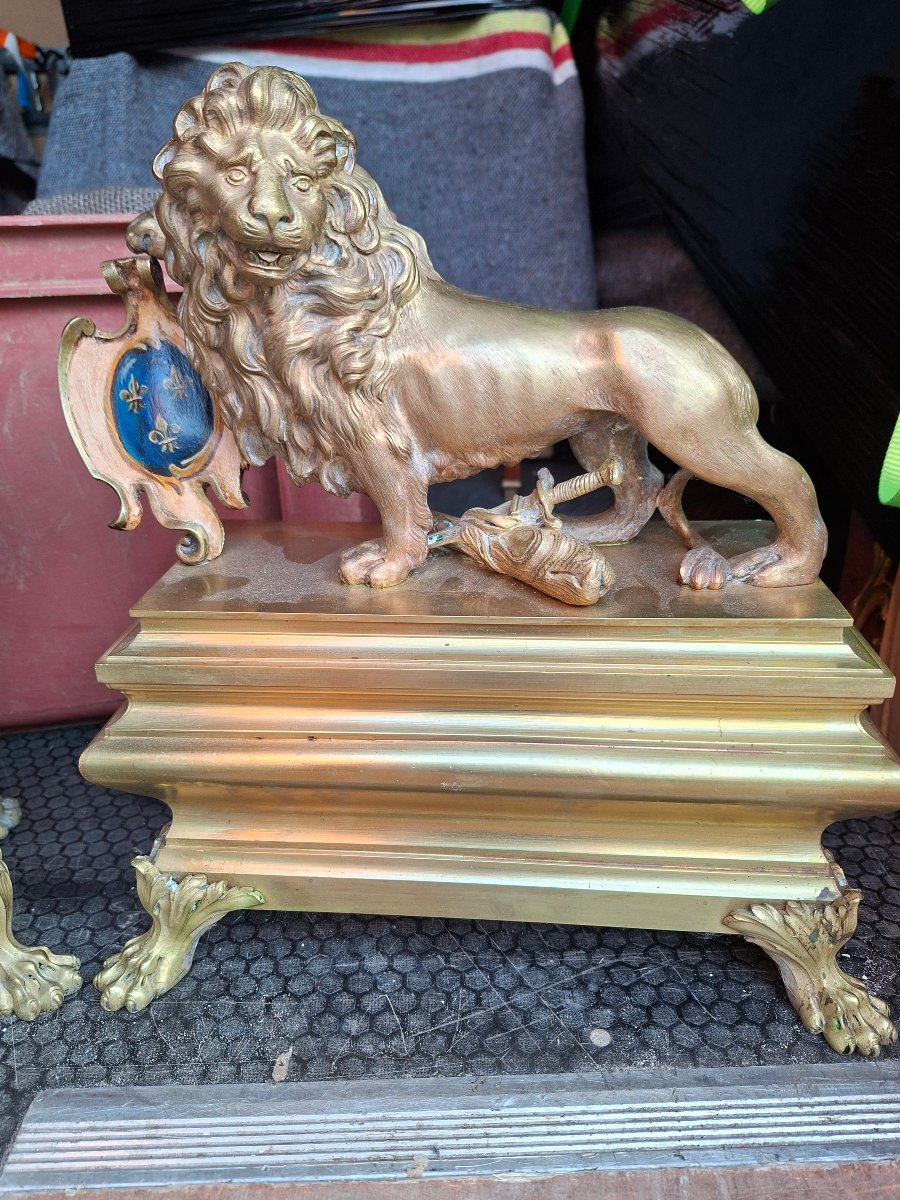  Gilded Bronze Lions -photo-5