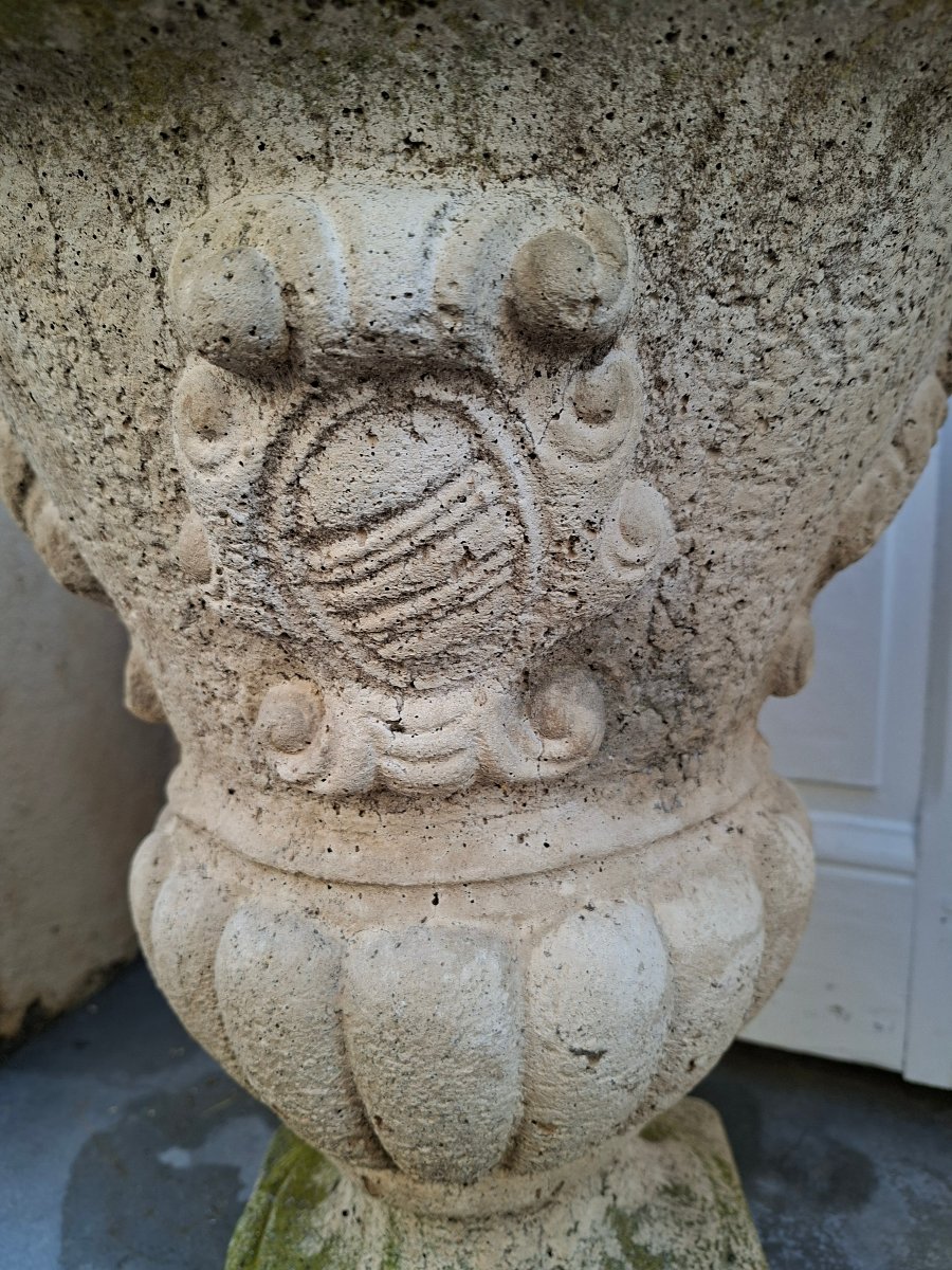 Vase Medicis en Pierre Reconstituée -photo-3