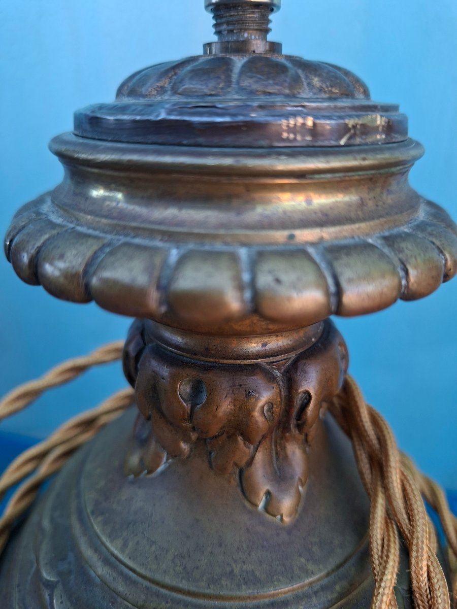 Lampe en Bronze à Décors de Chimères -photo-4
