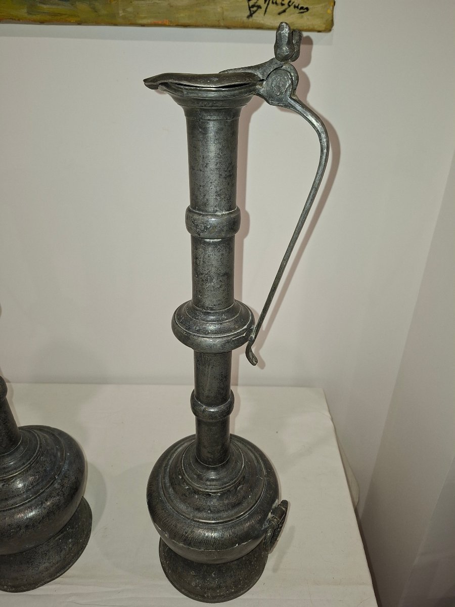 Pair Of Pewter Pitchers-photo-4