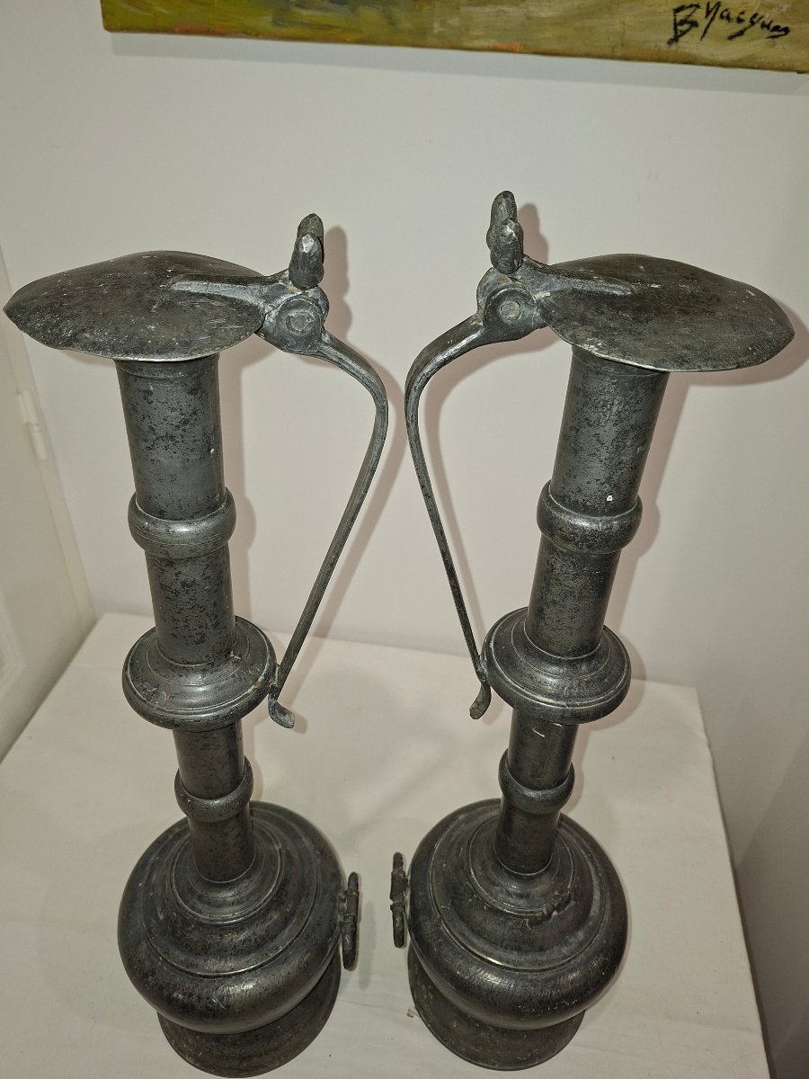 Pair Of Pewter Pitchers-photo-2