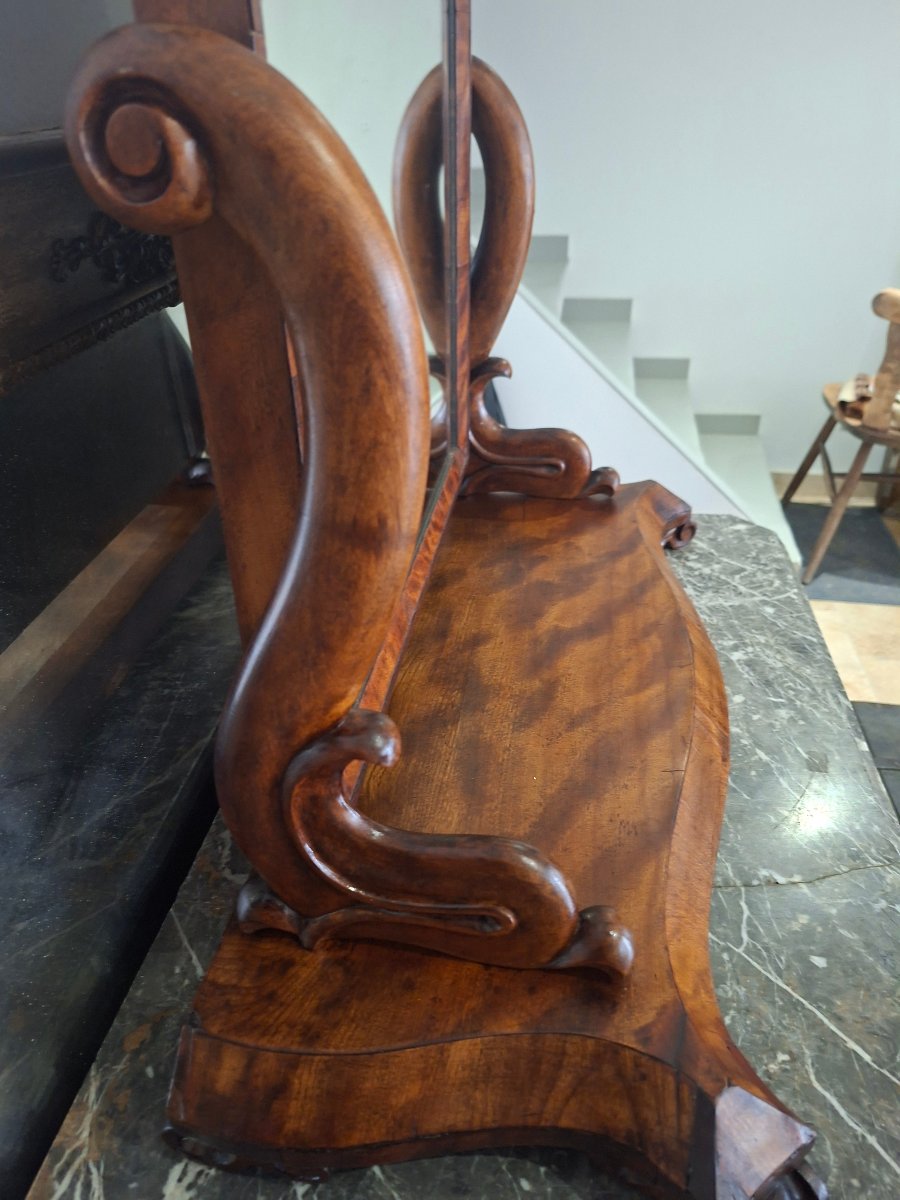 Miroir de table dit Psyché en Acajou et placage d'acajou -photo-2