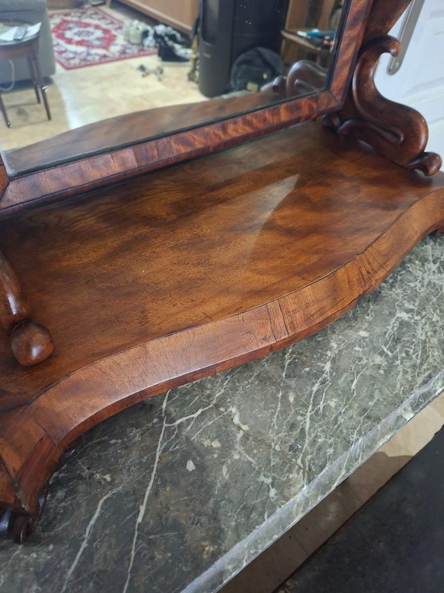 Miroir de table dit Psyché en Acajou et placage d'acajou -photo-3