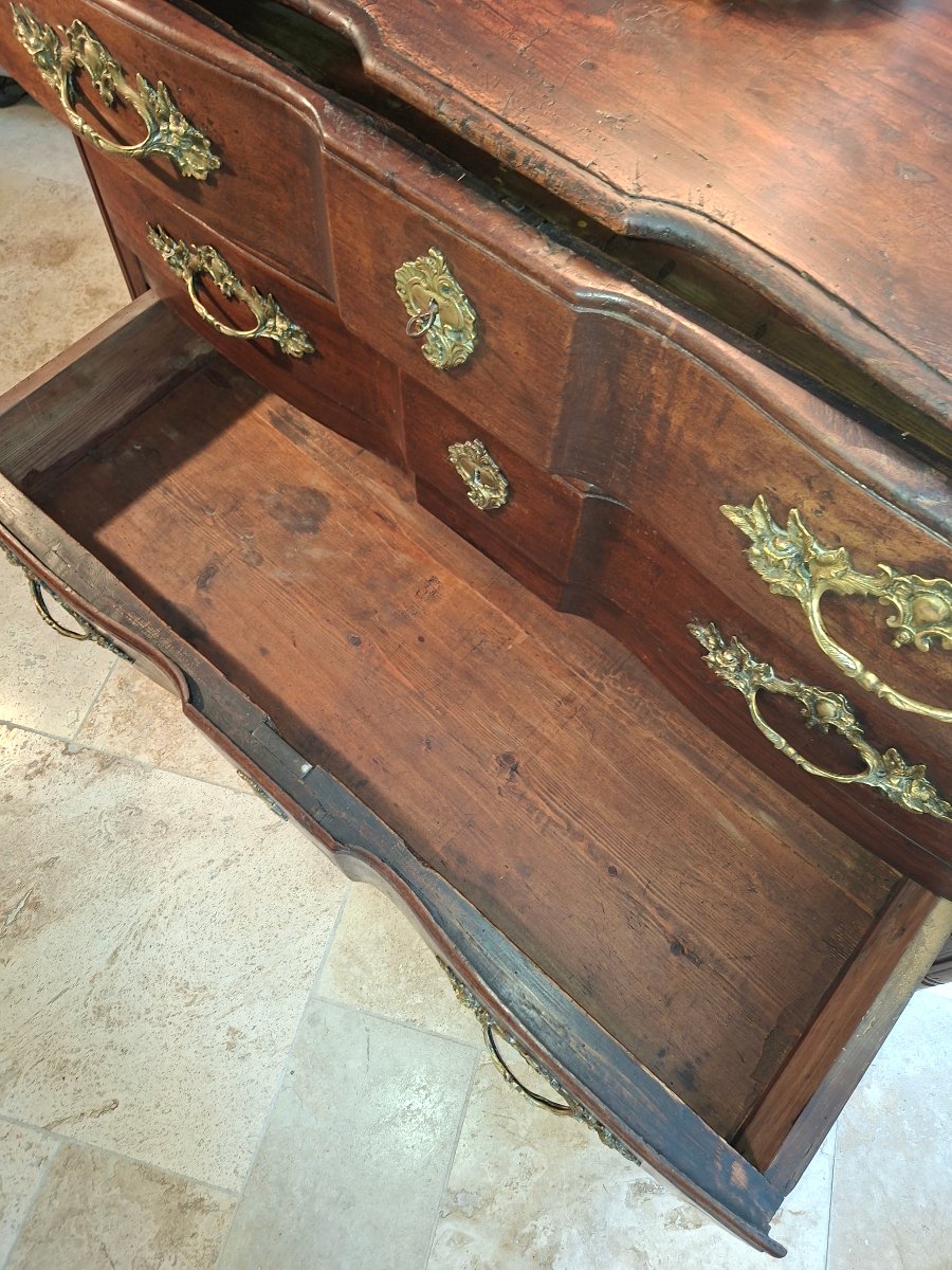 Commode Louis XV en bois Naturel 18 ieme-photo-4
