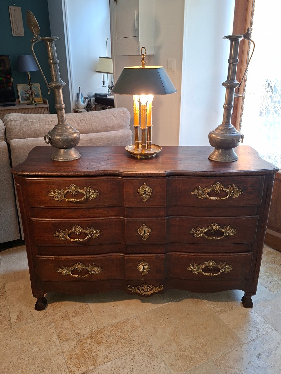 Commode Louis XV en bois Naturel 18 ieme