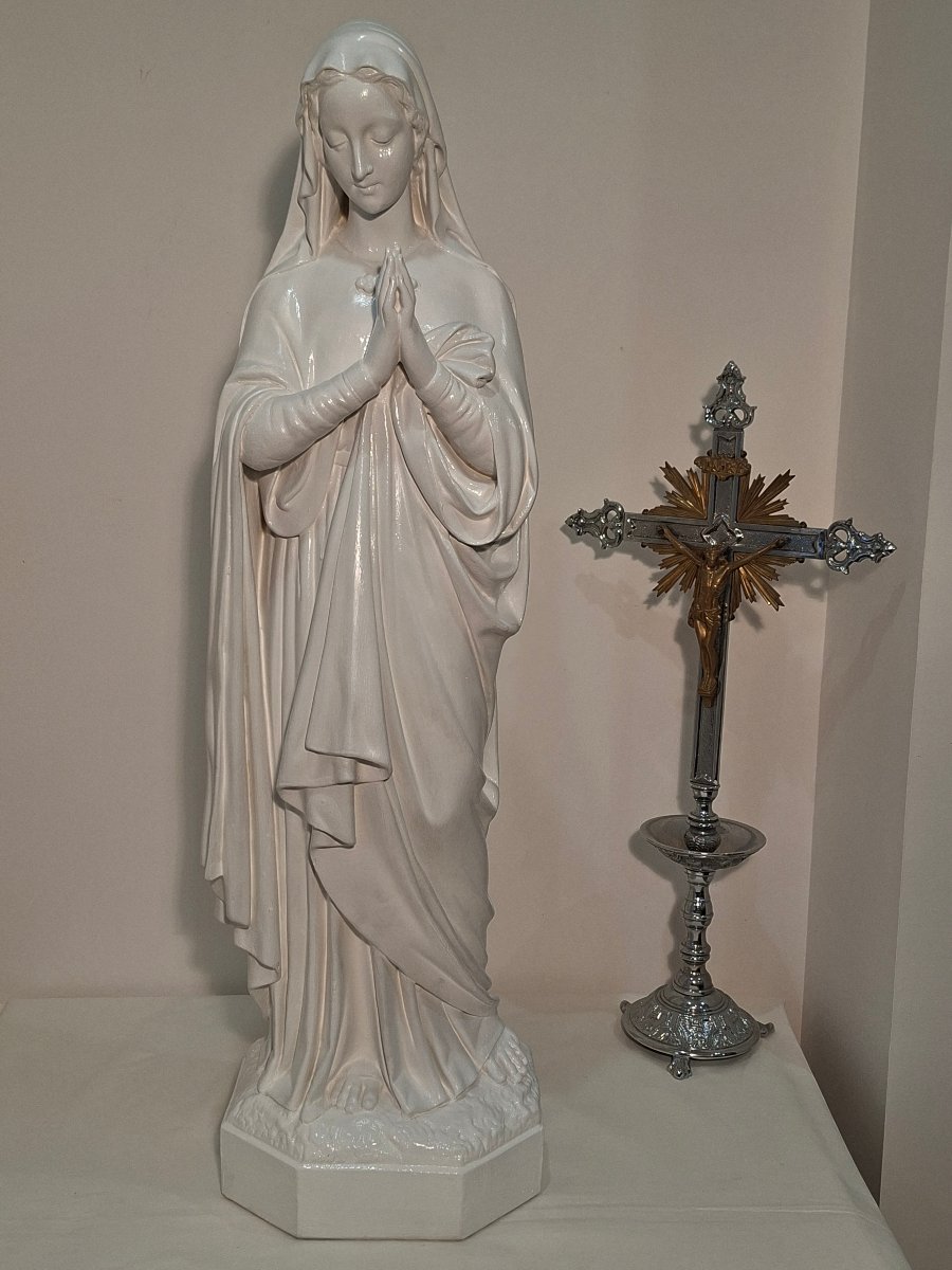 Grande Sainte-Vierge Marie en Terre Cuite
