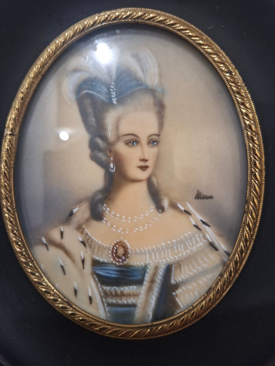 Miniatures du Roi Louis XVI et Marie-Antoinette -photo-1