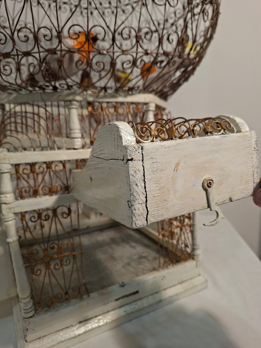 Cage à Oiseaux Décorative en Forme de Montgolfière vers 1900-photo-2