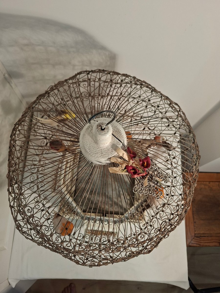 Cage à Oiseaux Décorative en Forme de Montgolfière vers 1900-photo-4