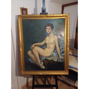 Portrait de Ballerine Nue Assise sur son Tutu