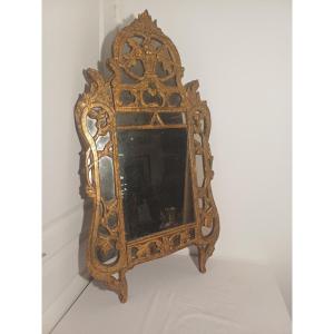Miroir à Parclose en Bois doré 18ieme 