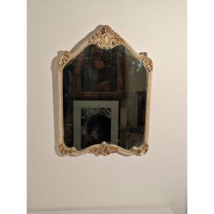 Louis XV Style Painted And Gilded Wooden Mirror