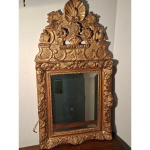 Miroir  en Bois Doré  époque régence 