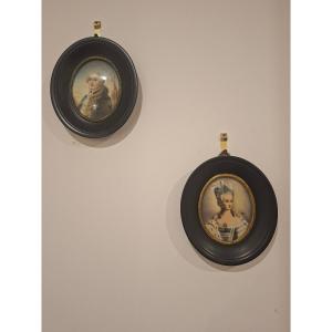 Miniatures Of King Louis XVI And Marie Antoinette