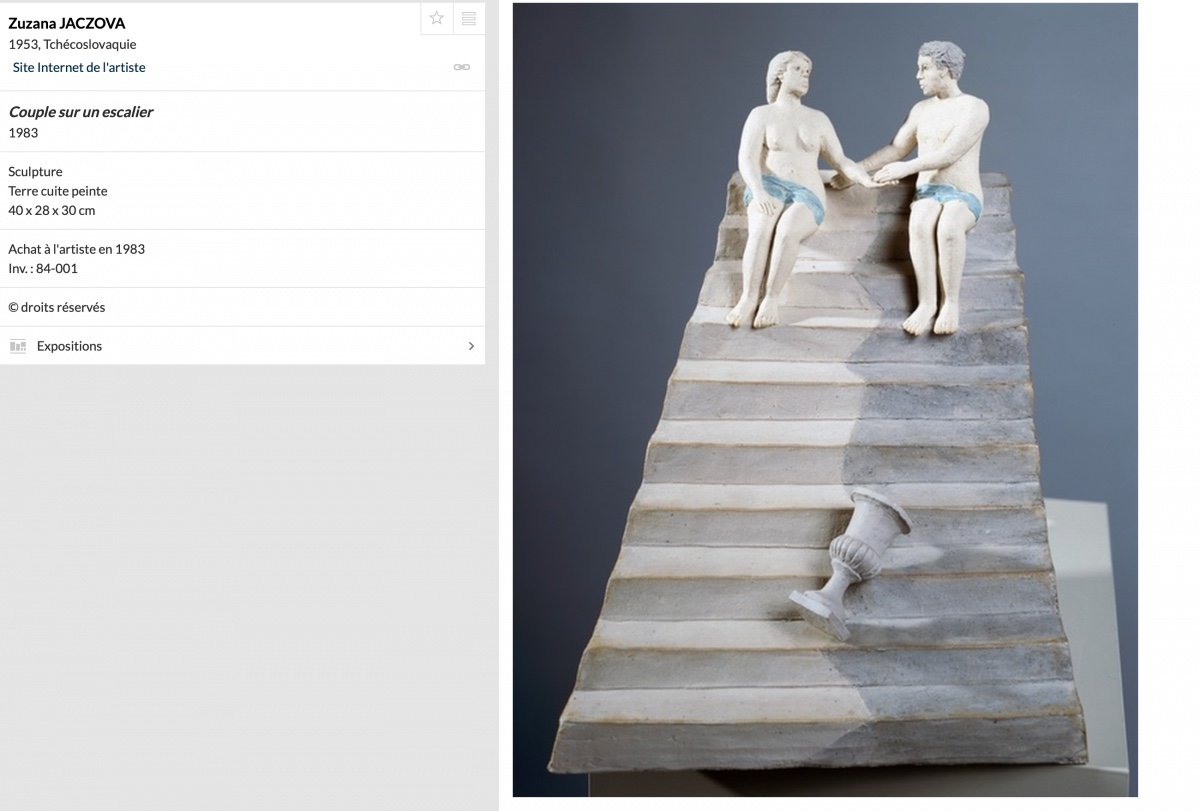 Très Grande Sculpture De Suzana Jaczova (1953 - 2020) "homme Nu Plié En Deux" -photo-4