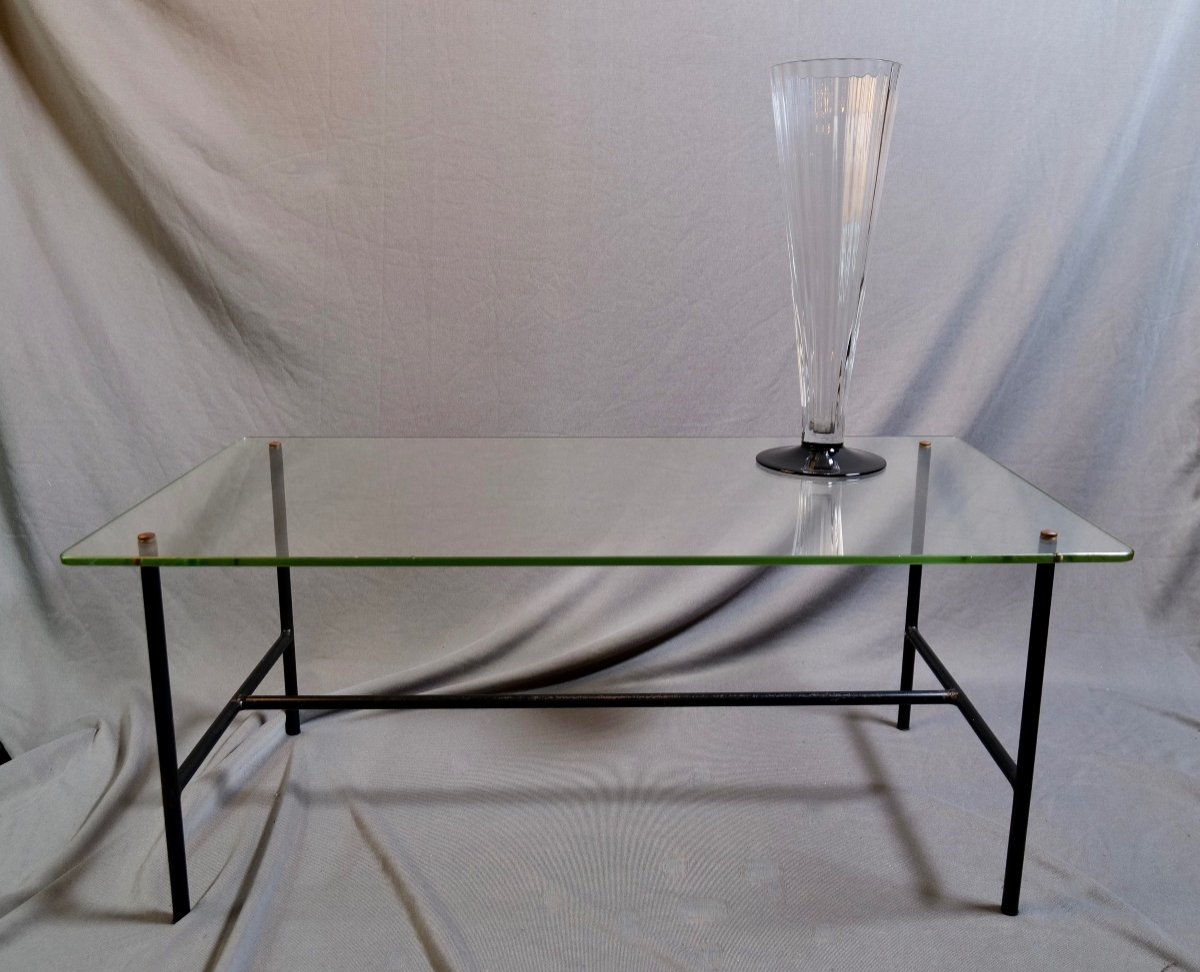 Coffee Table With Top By Pierre Guariche "coffee Table With Glass Top" - Design
