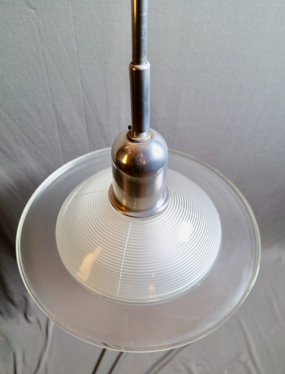 Holophane Large Model Pendant Lamp - Glass - 1960s-photo-2