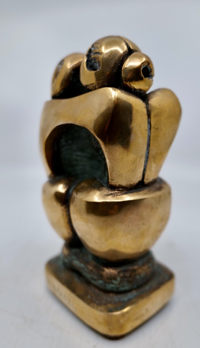 Bronze Sculpture By Domenico Colanzi (born 1944) "intertwined Couple" - Italy -photo-1