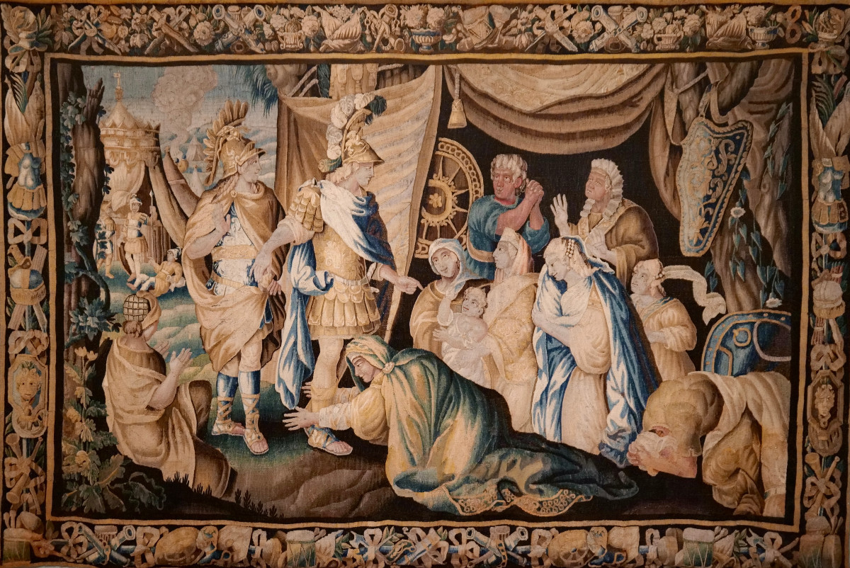 Tapestry Manufacture Des Gobelins "the Family Of Darius At The Feet Of Alexander" - 17th Century