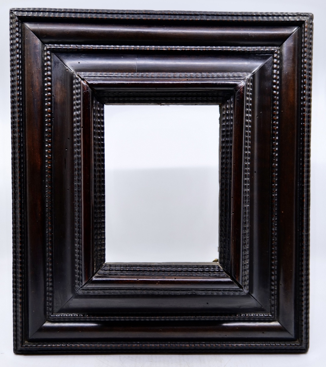Dutch Frame In Blackened Guilloché Wood - 17th Century Period