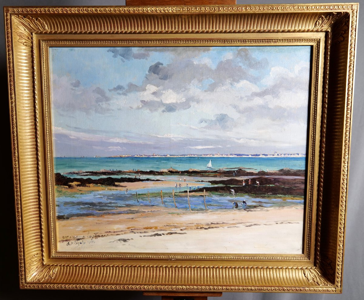 Alexis Lizal (1878 - 1915) "seaside" - Dax - Landes - Basque-photo-4
