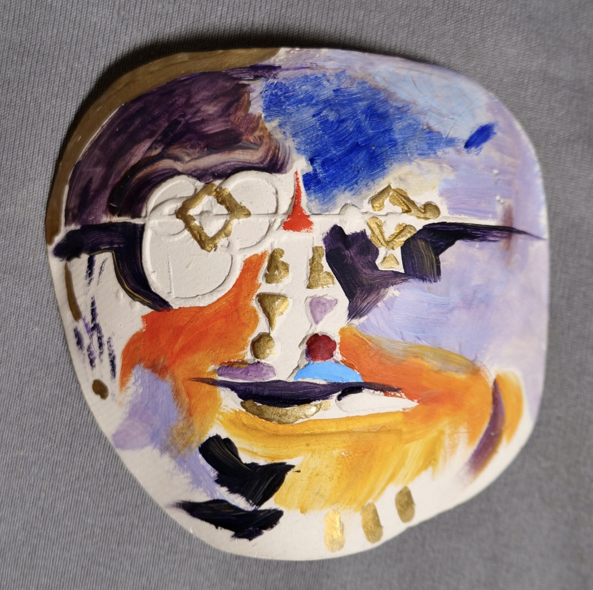 Gilbert PORTANIER - Petit masque multicolore - Vallauris - Cannes