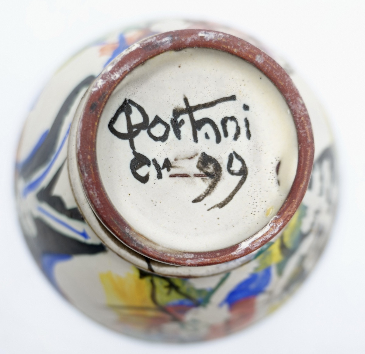 Gilbert PORTANIER - Petite coupelle à motif multicolore - Vallauris - Cannes-photo-4