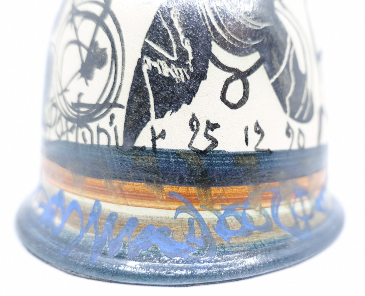 Gilbert PORTANIER - Cloche à décor d'oiseau - Vallauris - Cannes-photo-4