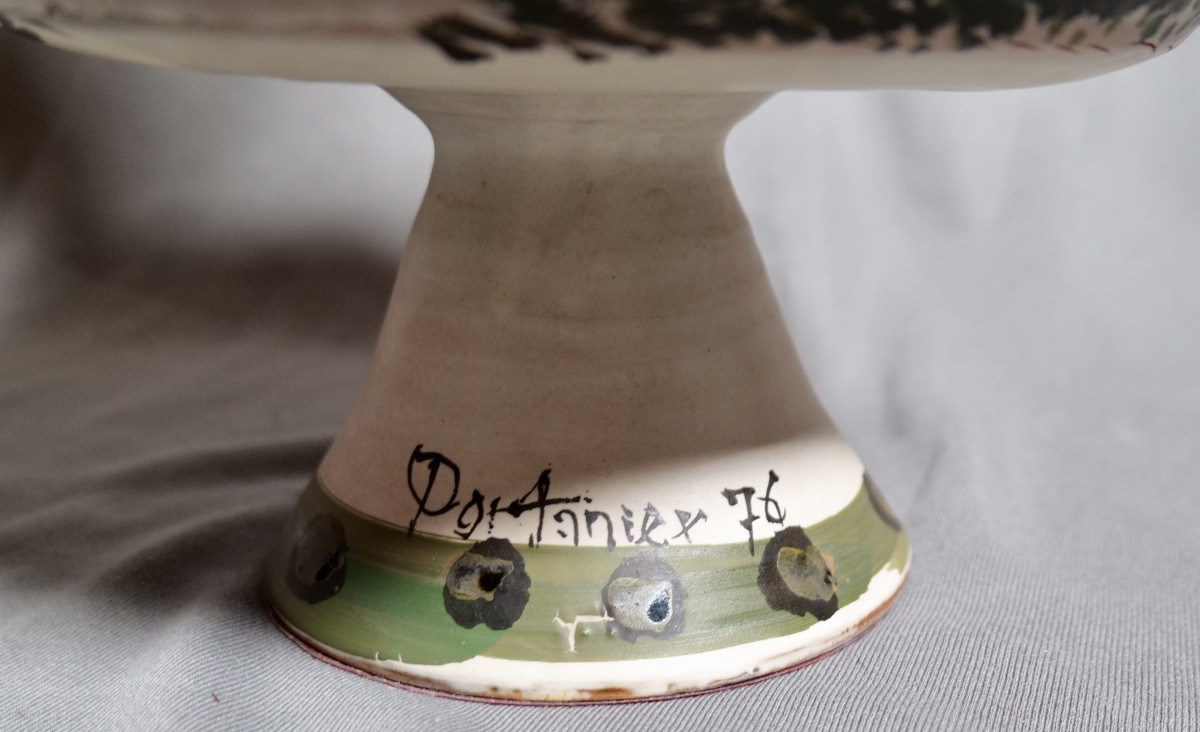 Gilbert PORTANIER - Très grand vase de forme coloquinte  - Vallauris - Cannes -photo-4