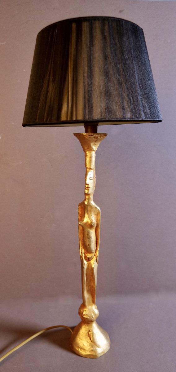 Grande lampe en bronze de Pierre Casenove "Femme nue debout" - Fondica-photo-3