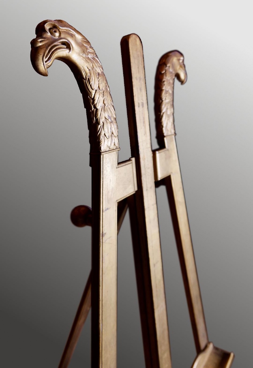 Display Easel With Eagle Heads - Empire Style - Late 19th Century - Circa 1900-photo-2
