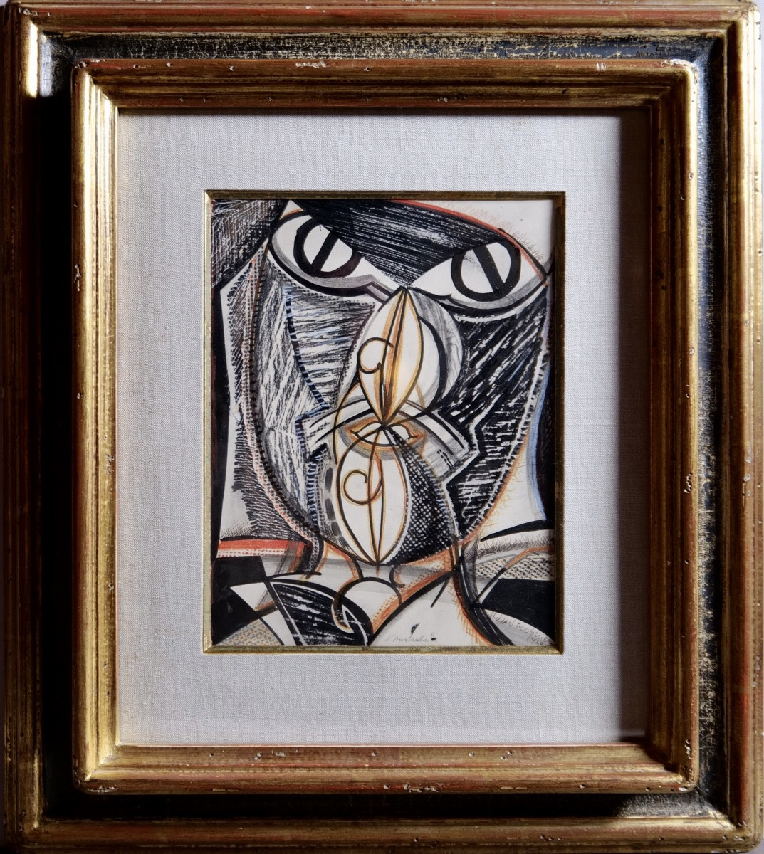 Henry de Waroquier (1881 - 1970) "L'Australie" technique mixte - 1920-photo-3